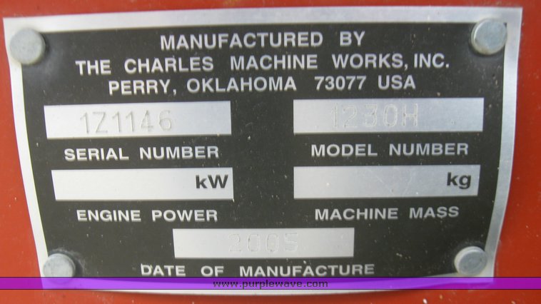 image for item 3034 2005 Ditch Witch 1230 trencher