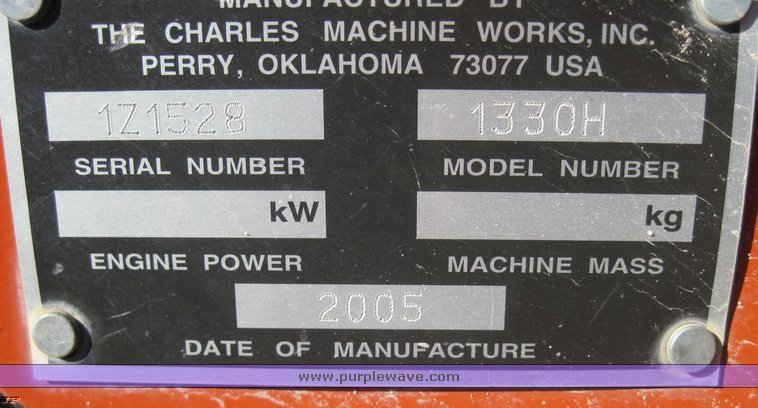 image for item 4587 2005 Ditch Witch 1330H walk-behind trencher