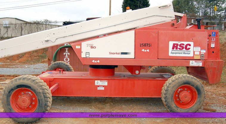 image for item 6038 1998 Snorkel TBA80DZ boom lift