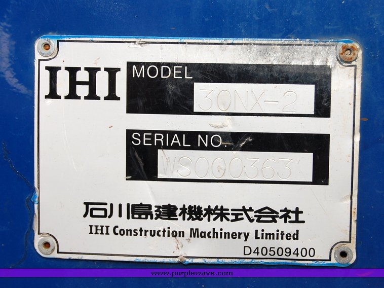 image for item 6039 2005 IHI 30NX-2 compact excavator