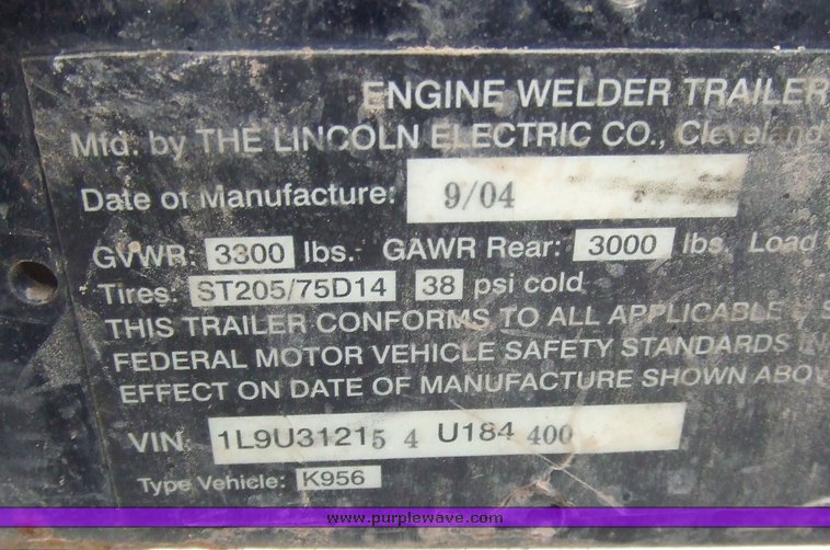 image for item 6562 2005 Lincoln SAE-400 arc welder