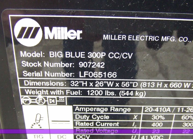 image for item 6563 2005 Miller Big Blue 300P welder
