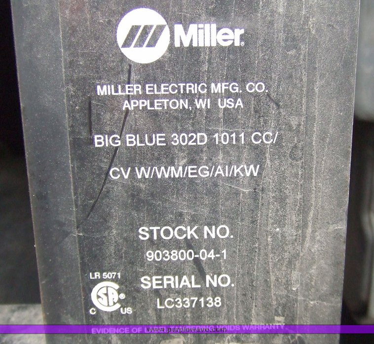 image for item 6564 2003 Miller Big Blue 302D welder
