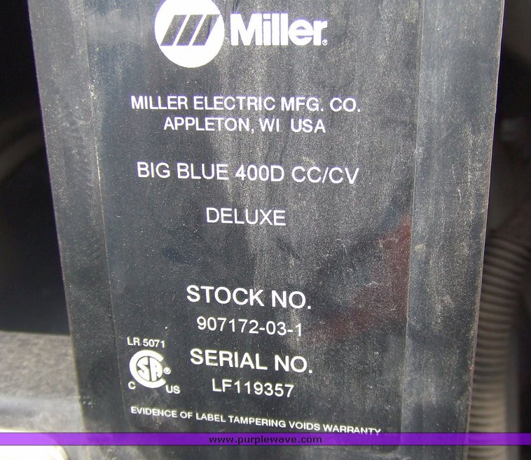 image for item 6569 2005 Miller Big Blue 400D welder