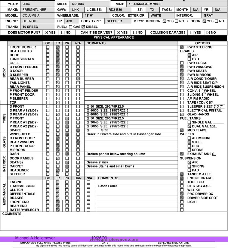 image for item 1002 2004 Freightliner Columbia semi tractor