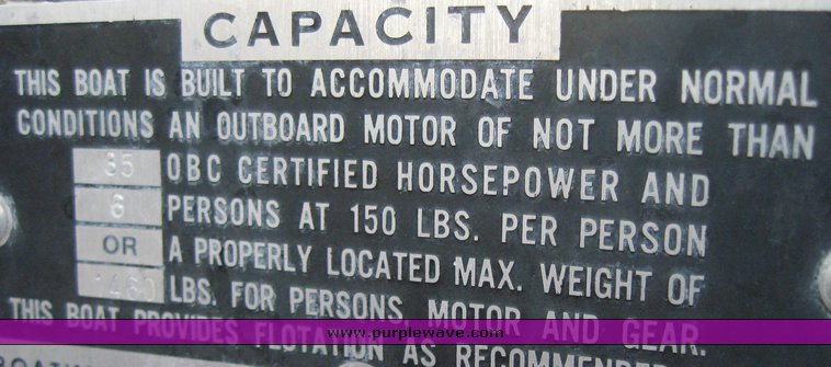 image for item 3266 1971 Glass Master 15' tri-hull walk through boat