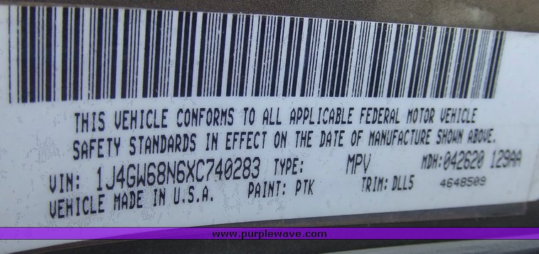 image for item 6558 1999 Jeep Grand Cherokee Limited