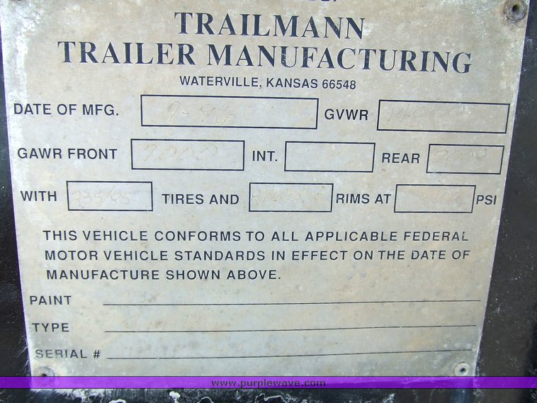 image for item 6559 Trailmann gooseneck trailer