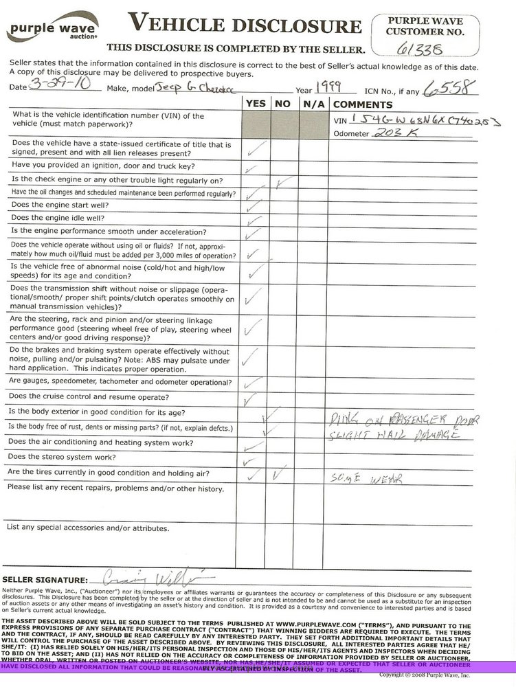 image for item 6558 1999 Jeep Grand Cherokee Limited