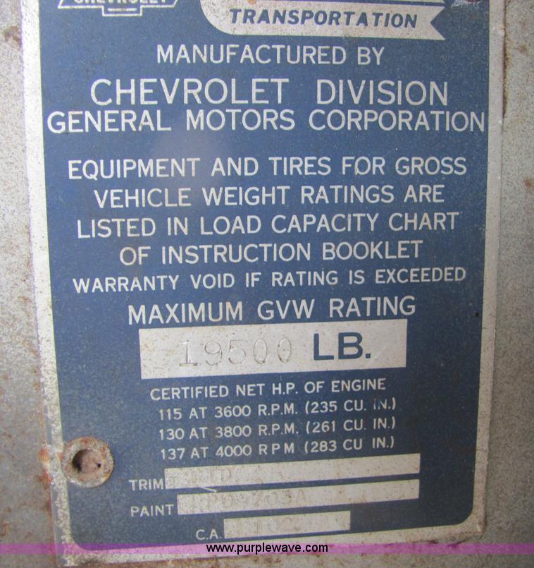 image for item 3579 1960 Chevrolet Viking 60 grain truck