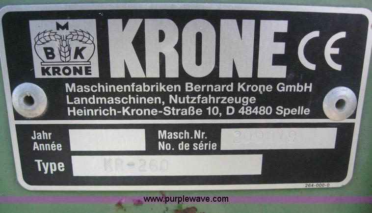 image for item 6177 Krone KR-260 round baler