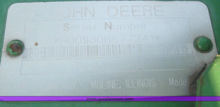 image for item 6181 John Deere 930R platform header