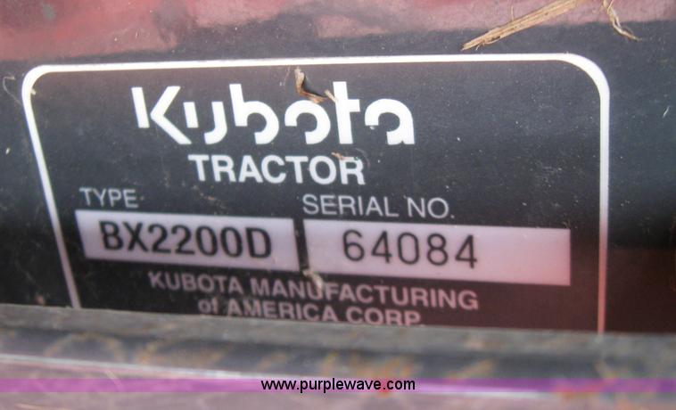 image for item 2132 2001 Kubota BX2200 riding lawn mower