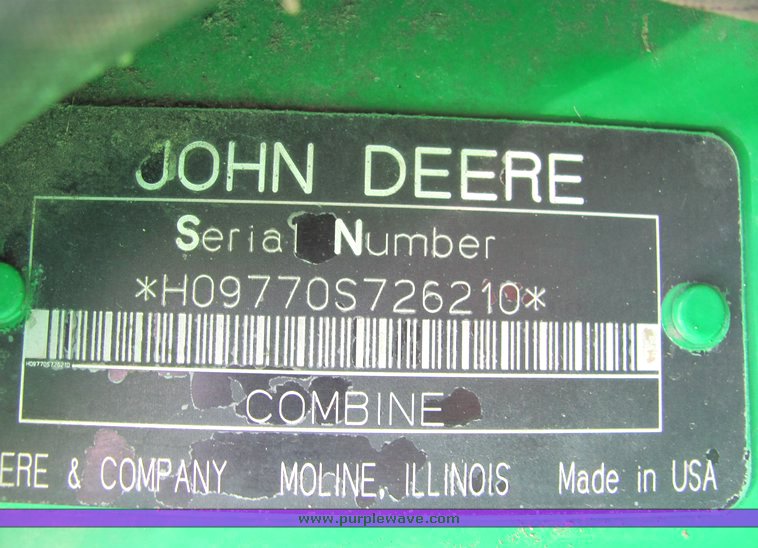 image for item 3061 2008 John Deere 9770 STS combine