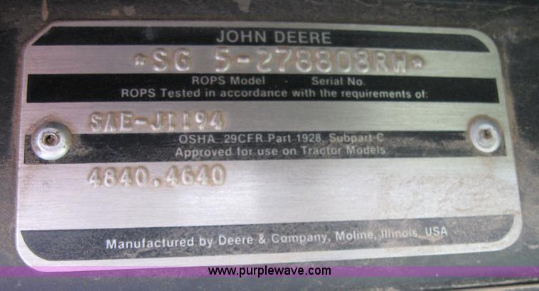 image for item 3980 John Deere 4640 tractor