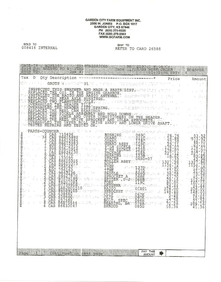 image for item 6158 2003 Case WDX 1101 18' swather