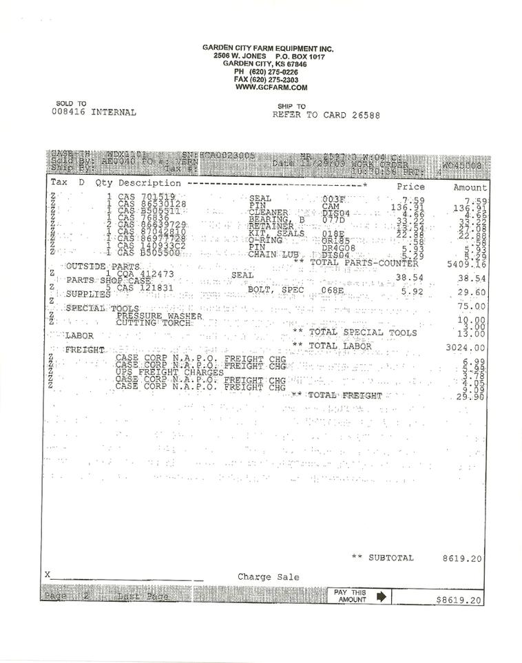 image for item 6158 2003 Case WDX 1101 18' swather