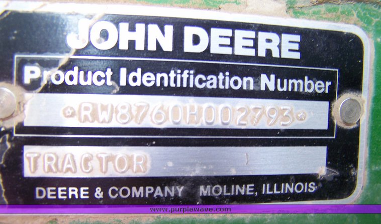 image for item 8096 1991 John Deere 8760 tractor