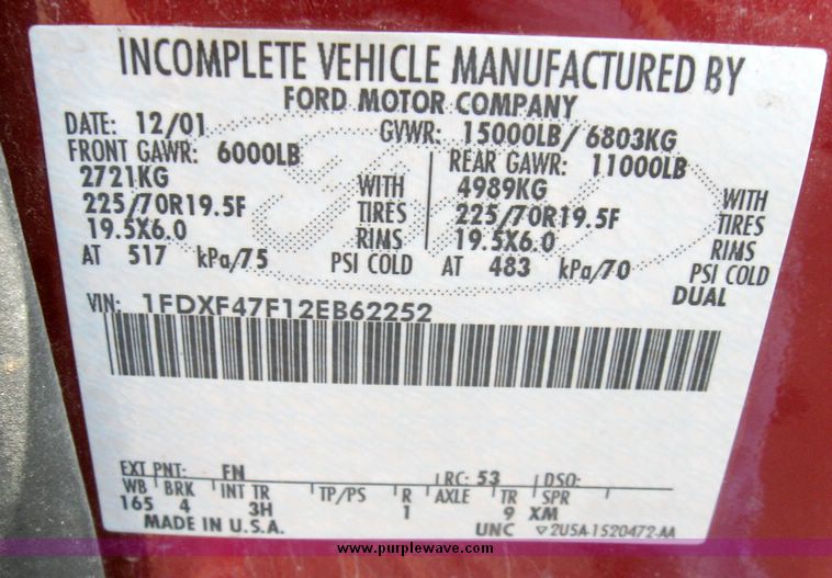 image for item 2011 2002 Ford F450 Super Duty XLT truck