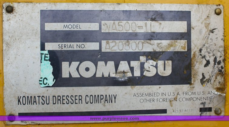 image for item 2109 1994 Komatsu WA500-1L wheel loader