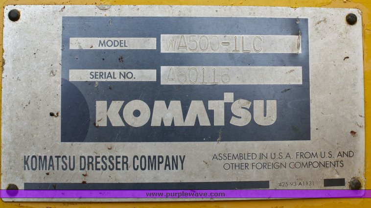 image for item 2110 1996 Komatsu WA-500-1LC wheel loader