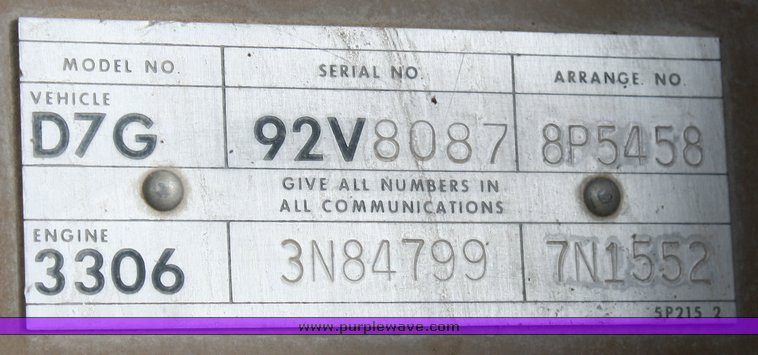 image for item 2112 1980 Caterpillar D7G dozer