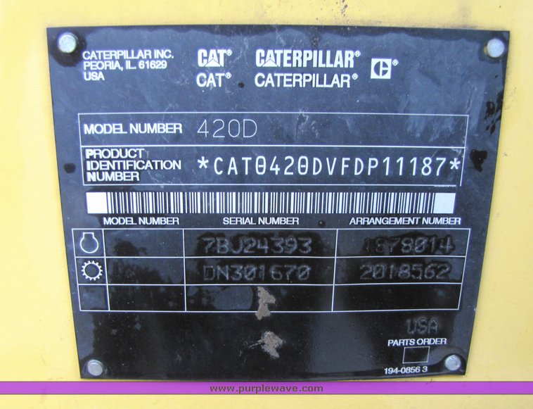 image for item 2150 2003 Caterpillar 420D loader backhoe