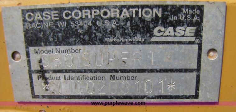 image for item 3010 1997 Case 580 Super L backhoe loader