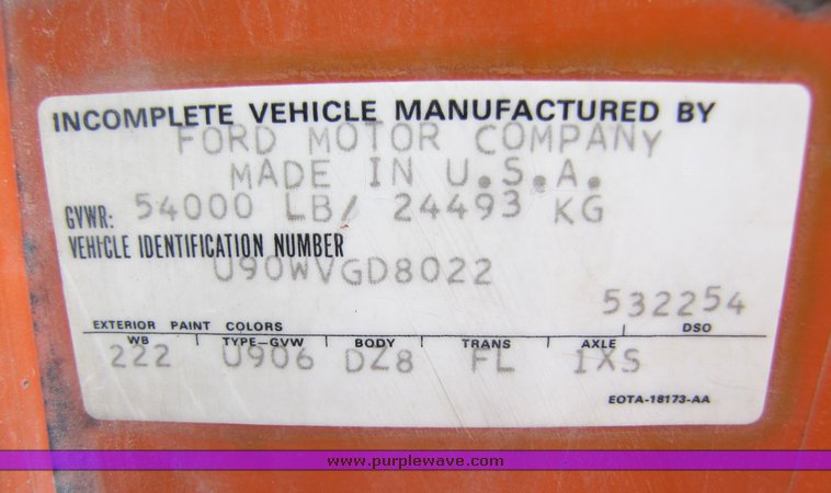 image for item 3035 1980 Ford 9000 tandem axle concrete truck