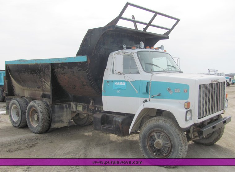 image for item 3095 1979 GMC Brigadier tandem axle barrel bed dump truck
