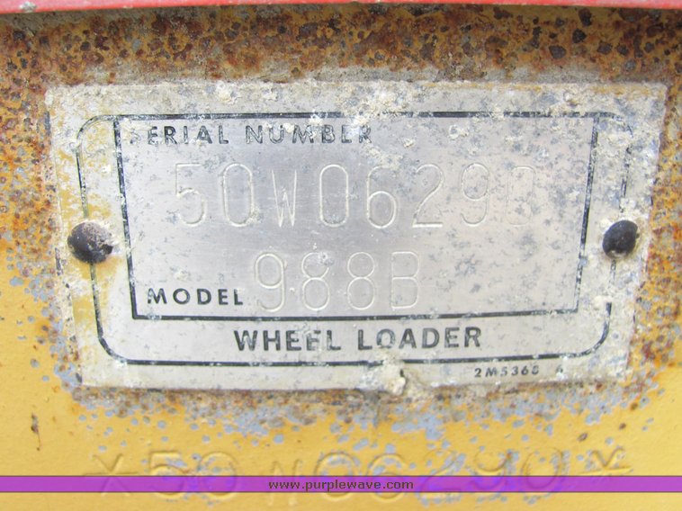 image for item 3141 1984 Caterpillar 988B wheel loader