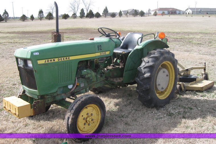 image for item 3410 John Deere 850 tractor with Landpride 6' finishing mower