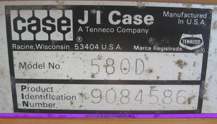 image for item 3412 1983 Case 580D backhoe