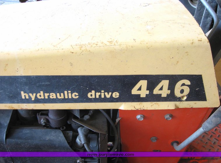 image for item 3416 Case 446 garden tractor with seven attachments