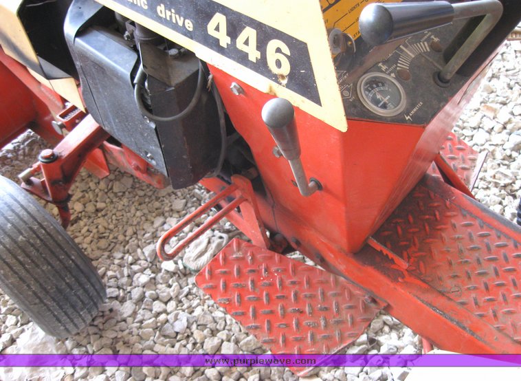 image for item 3416 Case 446 garden tractor with seven attachments