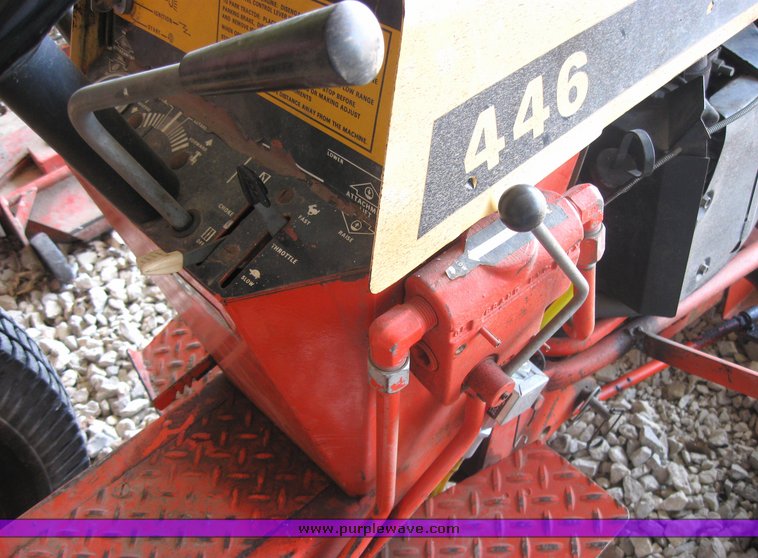 image for item 3416 Case 446 garden tractor with seven attachments