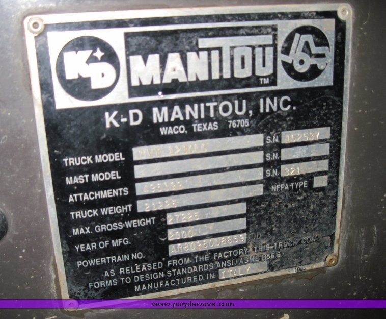 image for item 4588 2000 Manitou 1230L comfort telehandler