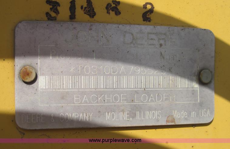 image for item 4703 1993 John Deere 310D backhoe