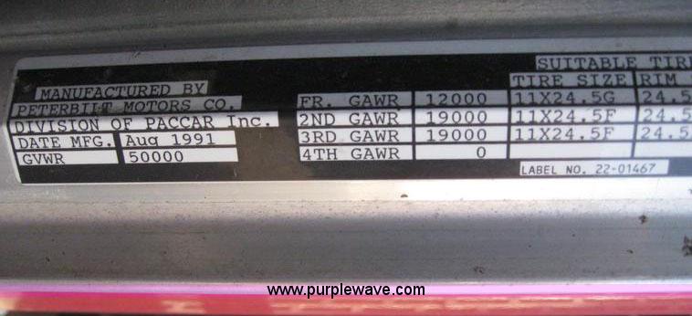 image for item 6166 1992 Peterbilt Conventional 379 dump truck