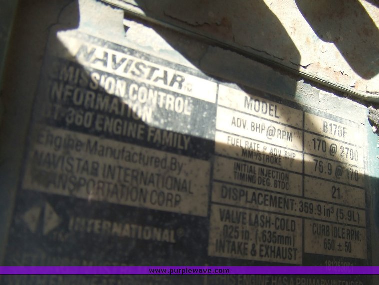 image for item 6708 1989 International 1754 dump truck