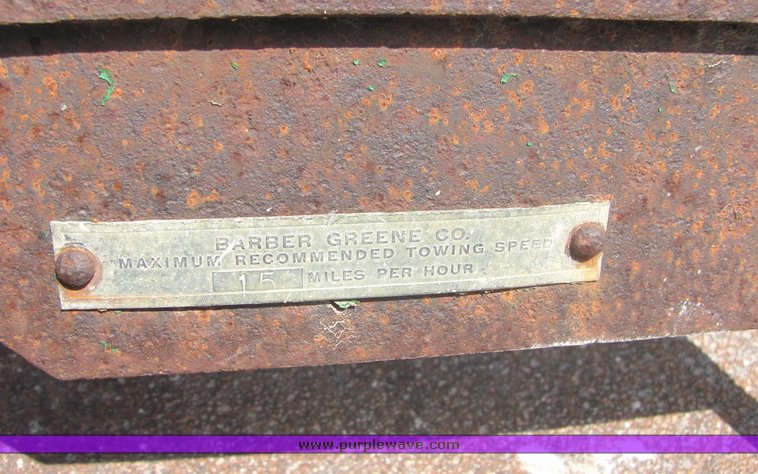 image for item 6757 Barber Green radial stacker with feed hopper