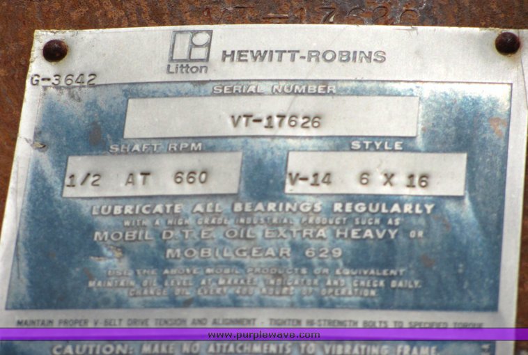 image for item 6765 Hewit Robins V-14 screen