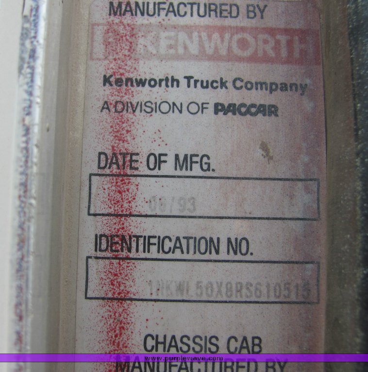 image for item 9043 1994 Kenworth Construct W900 mixer truck