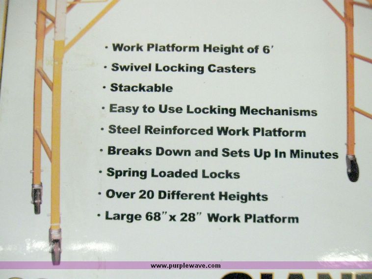 image for item 2096 (4) scaffold giant 6' miniature rolling scaffolding