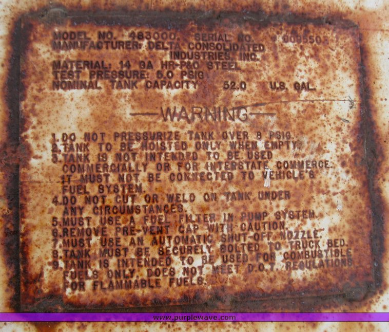 image for item 3011 52 gallon L shaped fuel tank