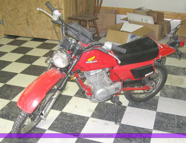 image for item 3987 1983 Honda XL80S Red Racer motorcycle