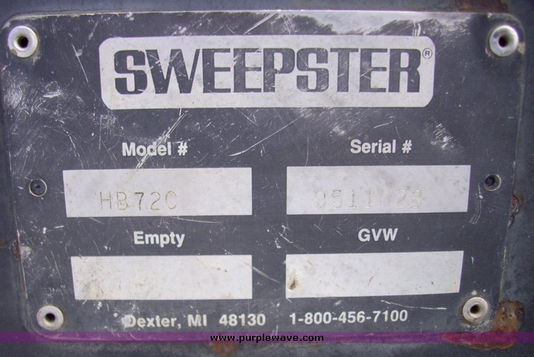 image for item 4110 Sweepster HB72C broom skid steer attachment