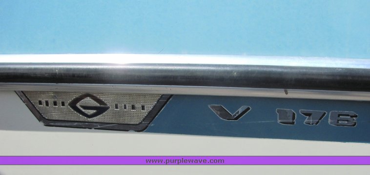 image for item 6075 Glastron 18' tri-hull boat with trailer