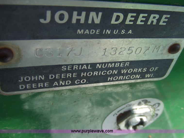 image for item 6839 John Deere 317 garden tractor