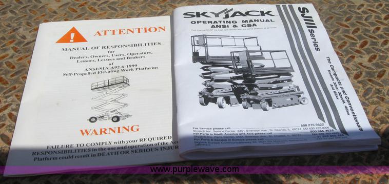 image for item 3986 Skyjack SJIII 4632 scissor lift